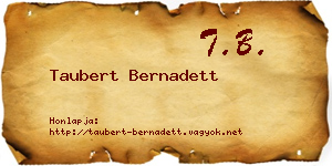 Taubert Bernadett névjegykártya